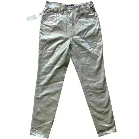 Versace NWT Authentic Jeans Couture Metallic Silver Pants - Picture 1 of 12